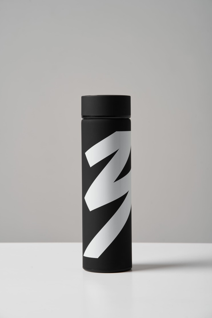 Фирменный термос Знак кофе черный 