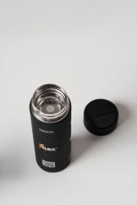 Фирменный термос Знак кофе черный 